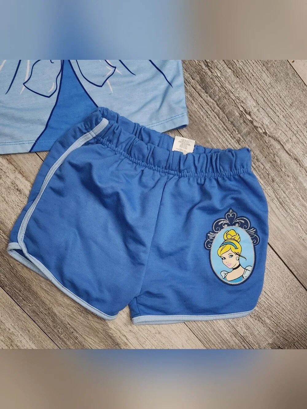 Disney Princess Blue Girls' Hoodie & Shorts Set